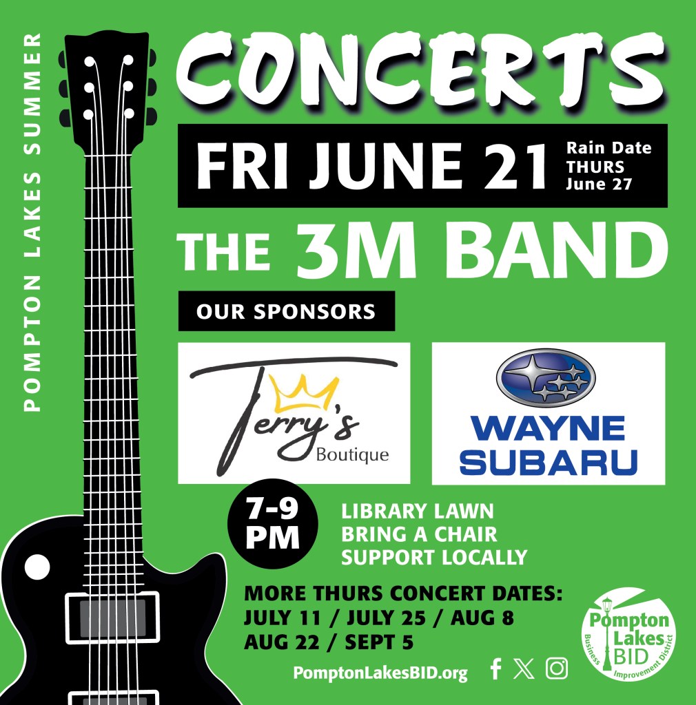 Pompton Lakes Summer Concert Series Kicks Off June 21, 2024 Pompton